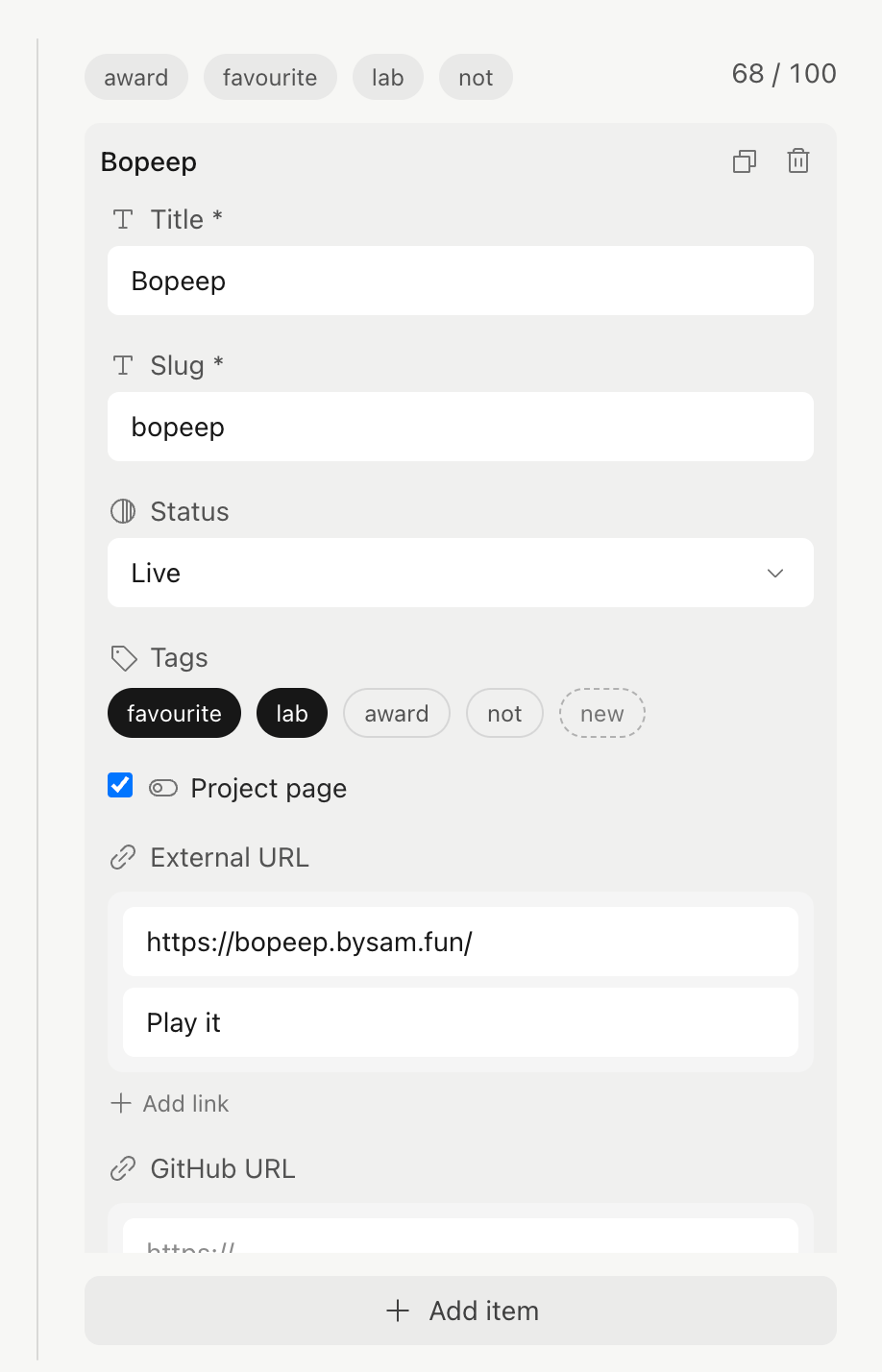 Porto footer editor