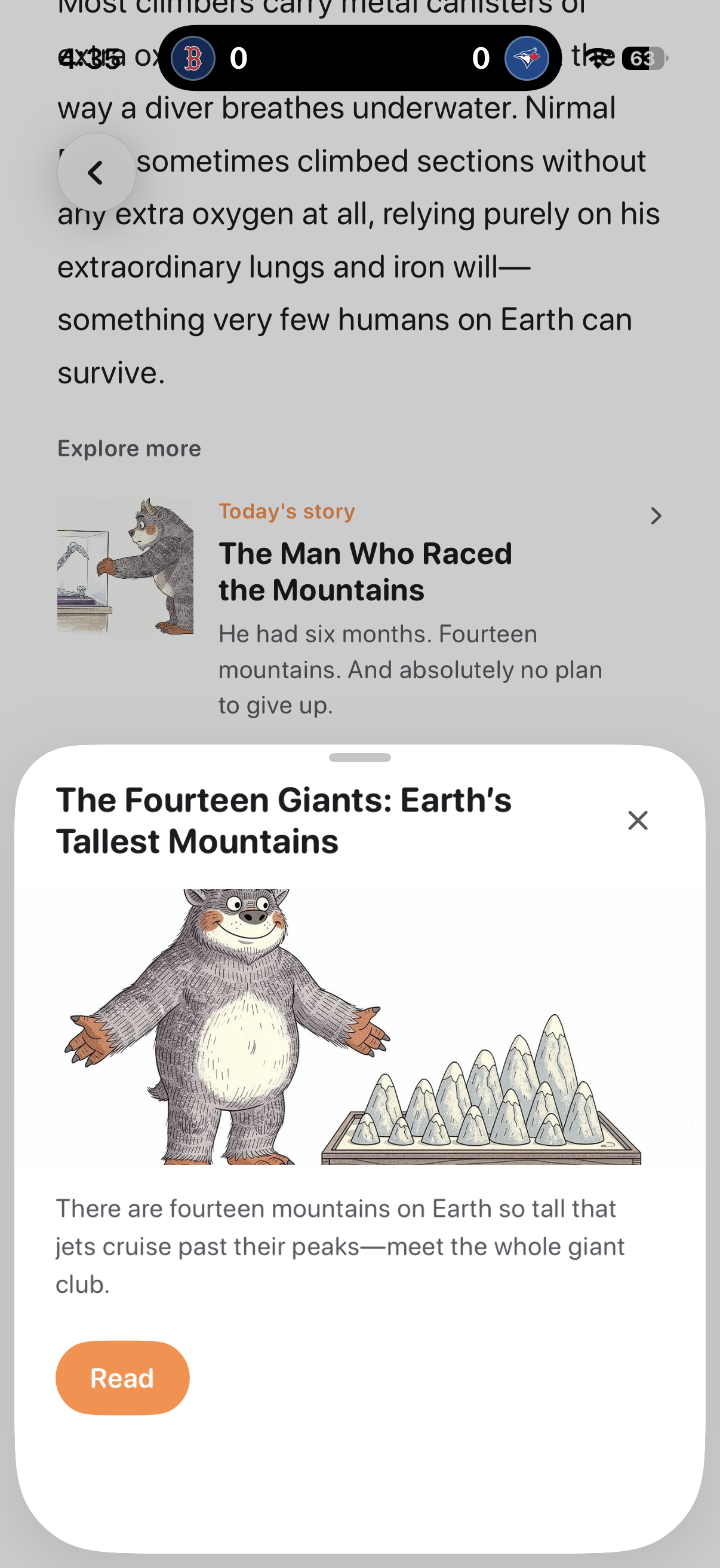 Tangents app screenshot – tangent map